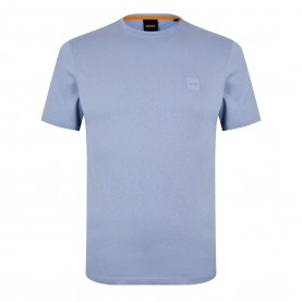 тениска,мъжки,тениски,boss,mens,boss,orange,tales,t,shirt,with,logo,patch,premium,cotton,sky,blue