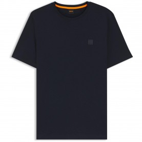 тениска,мъжки,тениски,boss,mens,boss,orange,tales,t,shirt,with,logo,patch,premium,cotton,dark,blue