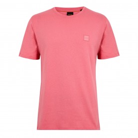 Тениска Boss Mens BOSS ORANGE Tales T-Shirt with Logo Patch Premium Cotton - Light Red 632 тениска,мъжки,тениски,boss,mens,boss,orange,tales,t,shirt,with,logo,patch,premium,cotton,light,red,632