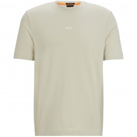 Тениска Boss Mens BOSS ORANGE Oversized Tchup T-Shirt with Logo Detail - Beige 271 тениска,облекла,на,разпродажба,мъжки,тениски,boss,mens,boss,orange,oversized,tchup,t,shirt,with,logo,detail,beige,271