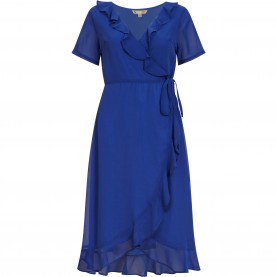 Дамска рокля Yumi Womens Green Frill Wrap Dress - Blue дамска,рокля,дамски,поли,и,рокли,yumi,women,s,green,frill,wrap,dress,blue