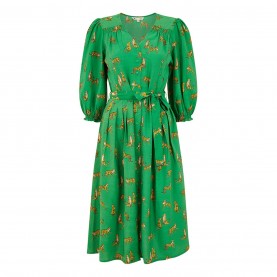 рокля,дамски,поли,и,рокли,yumi,yumi,green,cheetah,print,midi,shirt,dress,green