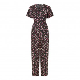 дамски,летни,гащеризони,yumi,yumi,black,floral,angel,sleeve,jumpsuit,floral