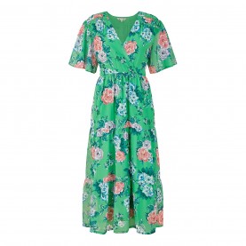 рокля,дамски,поли,и,рокли,yumi,yumi,green,floral,tiered,hem,midi,dress,green