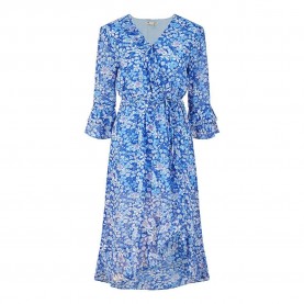 Дамска рокля Yumi Womens Blue Floral Frill Wrap Dress - Blue дамска,рокля,дамски,поли,и,рокли,yumi,women,s,blue,floral,frill,wrap,dress,blue