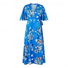 рокля,дамски,поли,и,рокли,yumi,yumi,blue,floral,satin,wrap,dress,blue,satin