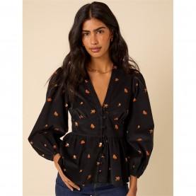 фланелка,с,дълъг,ръкав,дамски,ризи,nobodys,child,nc,long,sleeve,starlight,top,black