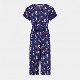 дамски,летни,гащеризони,yumi,yumi,navy,crane,print,culotte,jumpsuit,navy