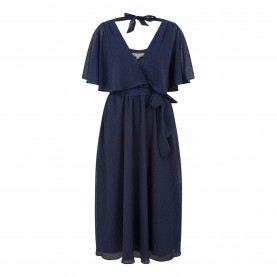 Рокля Yumi Women's Navy Midi Wrap Dress - Navy рокля,дамски,поли,и,рокли,yumi,women's,navy,midi,wrap,dress,navy
