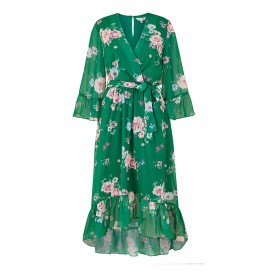 рокля,дамски,поли,и,рокли,yumi,yumi,green,floral,wrap,dress,with,dipped,hem,green