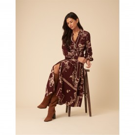 рокля,дамски,поли,и,рокли,nobodys,child,nc,brooklyn,shirt,midi,dress,burgundy