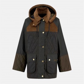 Яке Barbour Women's Imelda Waxed Cotton Long Sleeve Wax Jacket - Arch Olive яке,дамски,якета,и,палта,barbour,women's,imelda,waxed,cotton,long,sleeve,wax,jacket,arch,olive