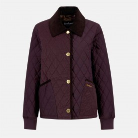 Яке Barbour Women's Marla Long Sleeve Quilted Jacket - B Cherry/Brown яке,дамски,якета,и,палта,barbour,women's,marla,long,sleeve,quilted,jacket,b,cherry,brown