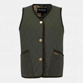 Дамски елек Barbour Womens Enid Diamond Quilted Sleeveless Gilet - Olive/An Tartan дамски,елек,дамски,якета,и,палта,barbour,women,s,enid,diamond,quilted,sleeveless,gilet,olive,an,tartan