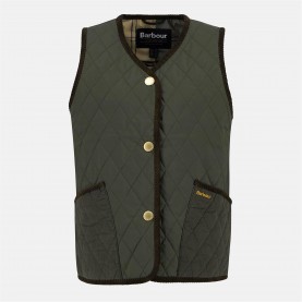 Елек Barbour Women's Enid Diamond Quilted Sleeveless Gilet - Olive/An Tartan елек,дамски,якета,и,палта,barbour,women's,enid,diamond,quilted,sleeveless,gilet,olive,an,tartan