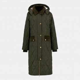 Дамско яке Barbour Womens Meredith Hooded Long Sleeve Quilted Jacket - Olive/An Tartan дамско,яке,дамски,якета,и,палта,barbour,women,s,meredith,hooded,long,sleeve,quilted,jacket,olive,an,tartan