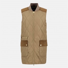 Елек Barbour Women's Lydia Diamond Quilted Sleeveless Gilet - Brown/Tartan елек,дамски,якета,и,палта,barbour,women's,lydia,diamond,quilted,sleeveless,gilet,brown,tartan