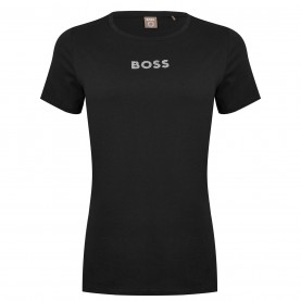 тениска,дамски,топове,boss,diamante,logo,t,shirt,black,001