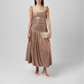 Рокля AmyLynn Women's Alexa Sequin Peplum Dress - Champagne рокля,дамски,поли,и,рокли,amylynn,women's,alexa,sequin,peplum,dress,champagne