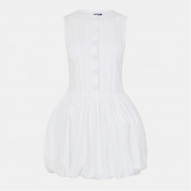 Рокля AmyLynn Women's Puff Sleeve Mini Dress - White рокля,дамски,поли,и,рокли,amylynn,women's,puff,sleeve,mini,dress,white