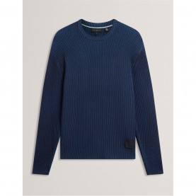 Пуловер Ted Baker Ted Textured Jumper Sn61 - Navy пуловер,мъжки,пуловери,ted,baker,ted,textured,jumper,sn61,navy