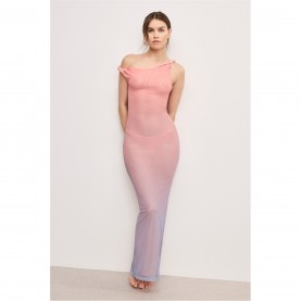 рокля,дамски,поли,и,рокли,good,american,mesh,twist,dress,sunset,gradient