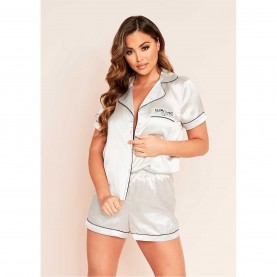 къси,панталони,дамски,пижами,missy,empire,empire,piping,detail,shorts,pyjama,set,white
