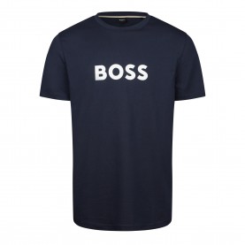 Тениска Boss Mens BOSS Bodywear Short Sleeve T-Shirt with Logo Print Detail - Black тениска,мъжки,блузи,с,яка,мъжки,тениски,мъжки,потници,boss,mens,boss,bodywear,short,sleeve,t,shirt,with,logo,print,detail,black