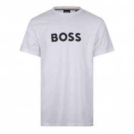 Тениска Boss Mens BOSS Bodywear Short Sleeve T-Shirt with Logo Print Detail - White тениска,мъжки,блузи,с,яка,мъжки,тениски,мъжки,потници,boss,mens,boss,bodywear,short,sleeve,t,shirt,with,logo,print,detail,white