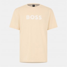 тениска,мъжки,тениски,boss,logo,print,t,shirt,beige,wht,131