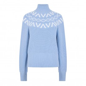 Дамски пуловер Varley Womens Marcie Knitted Crew Neck Jumper - glacier blue дамски,пуловер,дамски,плетени,дрехи,varley,women,s,marcie,knitted,crew,neck,jumper,glacier,blue