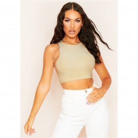 къса,блуза,дамски,топове,missy,empire,racer,crop,top,beige
