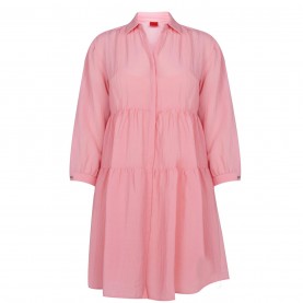рокля,дамски,ризи,hugo,egy,tiered,dress,bright,pink