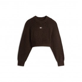 дамски,плетени,дрехи,tommy,jeans,tj,badge,crop,knit,ld61,black,walnut