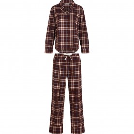 комплект,дамски,пижами,tommy,hilfiger,thb,ls,flnnl,pj,set,ld54,burgundy