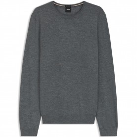 пуловер,мъжки,пуловери,boss,men,s,leno,knit,jumper,soft,virgin,wool,medium,grey