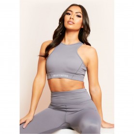 къса,блуза,дамски,топове,missy,empire,empire,racer,gym,crop,top,grey