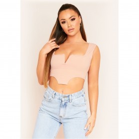 къса,блуза,дамски,топове,missy,empire,bar,square,neck,corset,crop,top,rose