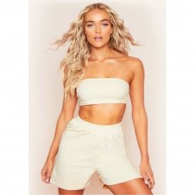къса,блуза,дамски,топове,missy,empire,bandeau,crop,top,cream