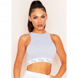 къса,блуза,дамски,топове,missy,empire,branded,racer,crop,top,grey