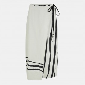 Пола French Connection Women's Genevieve Wrap Skirt - White-Black пола,поли,и,къси,панталони,french,connection,women's,genevieve,wrap,skirt,white,black