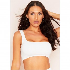 къса,блуза,дамски,топове,missy,empire,thick,one,shoulder,crop,top,ivory