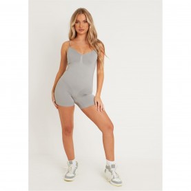 missy,empire,strap,plunge,unitard,grey