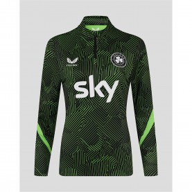 Дамско горнище с цип Castore Ireland Matchday Half Zip Top 2025 Womens - Cavier/Green дамско,горнище,с,цип,футболни,фланелки,футбол,castore,ireland,matchday,half,zip,top,2025,womens,cavier,green