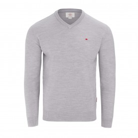 пуловер,мъжки,пуловери,lee,cooper,cooper,long,sleeve,v,neck,jumper,light,grey
