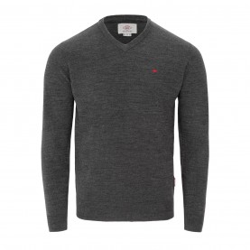 пуловер,мъжки,пуловери,lee,cooper,cooper,long,sleeve,v,neck,jumper,charcoal