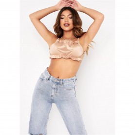 къса,блуза,дамски,топове,missy,empire,edge,strappy,crop,top,nude