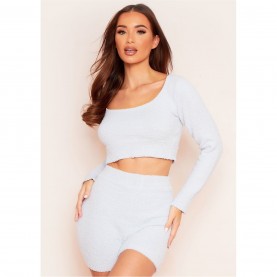 къса,блуза,дамски,топове,missy,empire,borg,scoop,neck,crop,top,blue