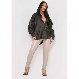 дамски,ризи,missy,empire,thick,satin,button,through,shirt,black
