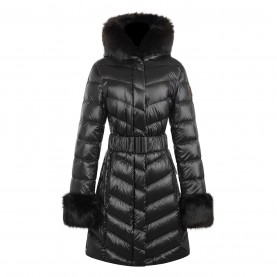 яке,дамски,якета,и,палта,arctic,army,women's,faux,fur,long,sleeve,long,puffer,jacket,black